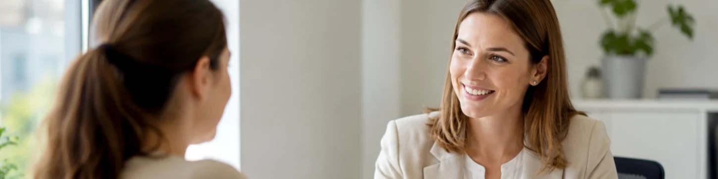 Zwei Frauen im Gespräch zum Thema Weiterbildung im Personalwesen